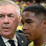 Endrick e Carlo Ancelotti - Seleção Brasileira