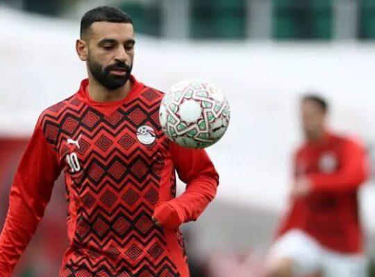 Salah treinando pela seleção do Egito